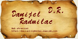 Danijel Radmilac vizit kartica